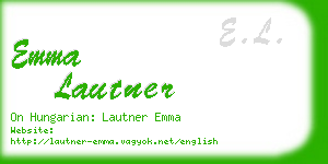 emma lautner business card